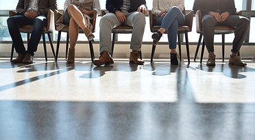 Applicants in the waiting room
