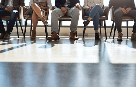 Applicants in the waiting room