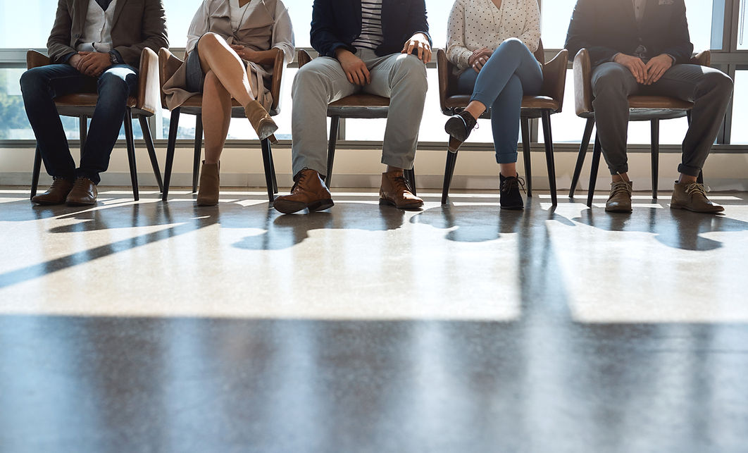 Applicants in the waiting room