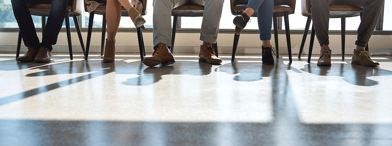 Applicants in the waiting room