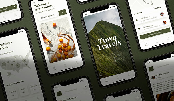Travel App Screens