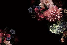 Floral Arrangement on Black