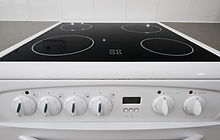classic white four ring electric hob with dials