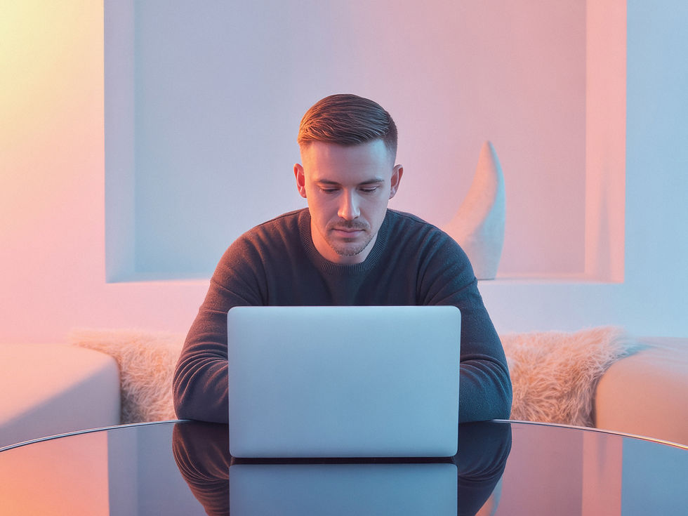 Dizüstü Bilgisayar Kullanan Adam