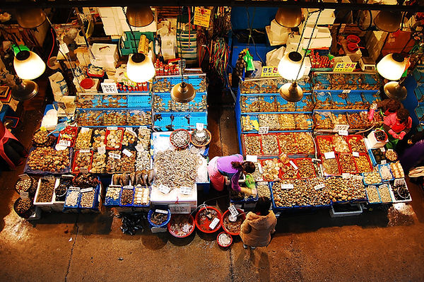 Aerial View of Seafood Market