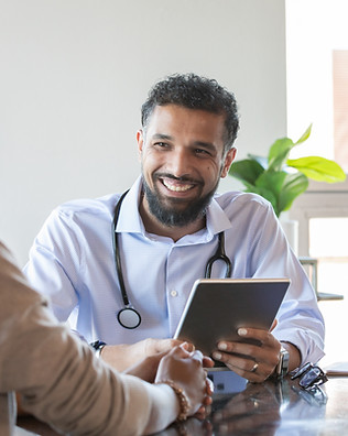 Doctor speaking with patient.
