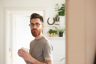 Pensive Coffee Time