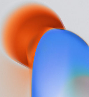 Orange and Blue Abstract