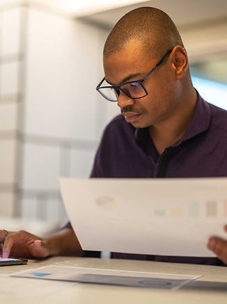 Man Reviewing Documents