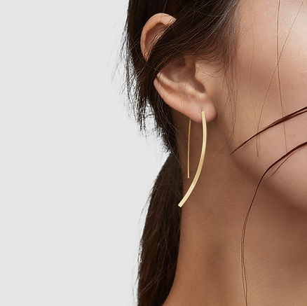 Modern Gold Earring