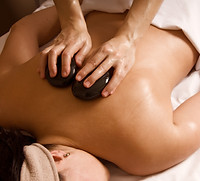 Hot stone back massage