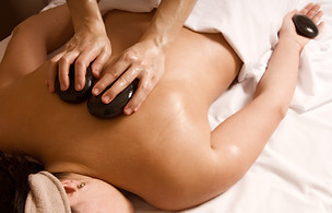 Hot stone back massage