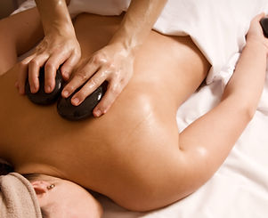 Hot stone back massage