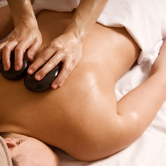 Hot stone back massage