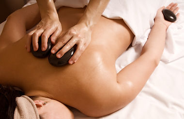 Hot stone back massage