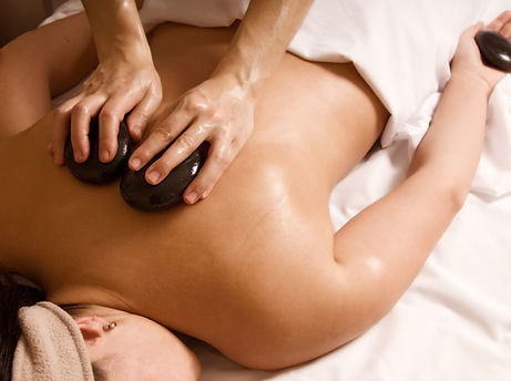 Hot stone back massage