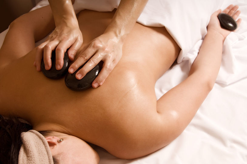 Hot stone back massage