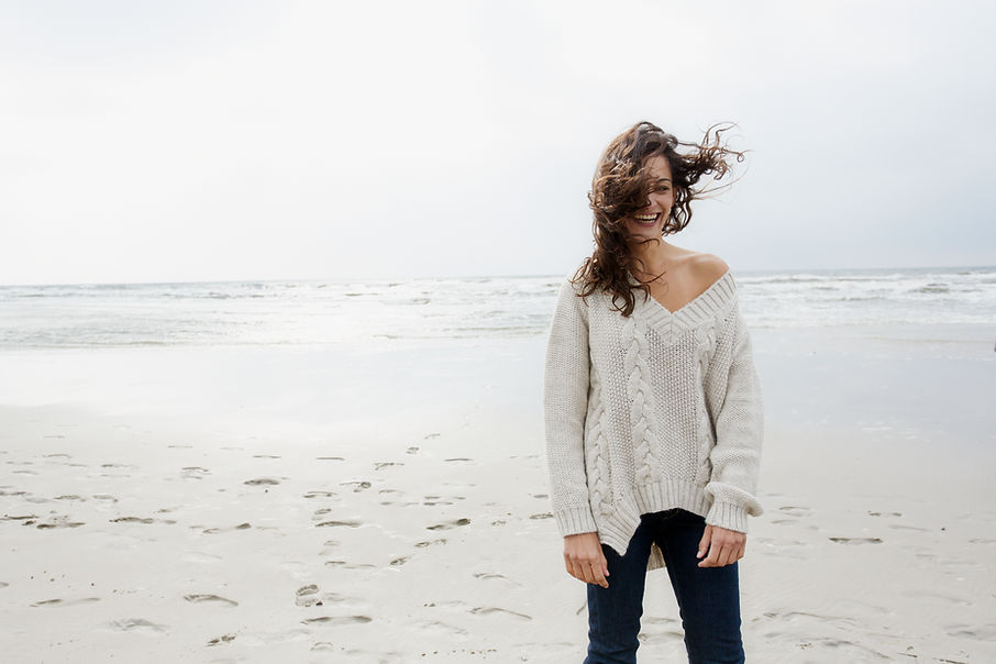 Beachside Smiling Woman