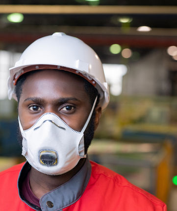 Worker with Mask