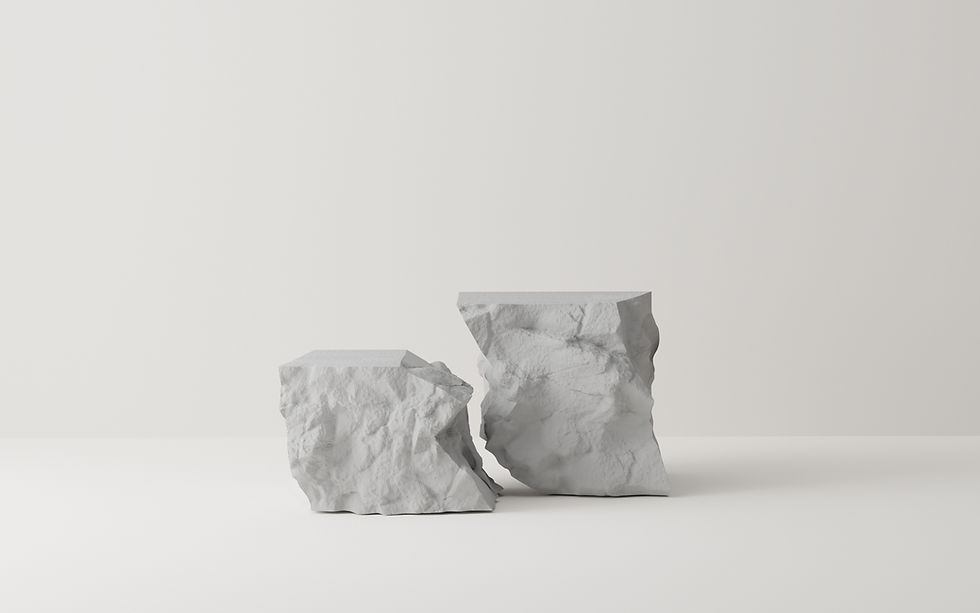 미니멀리스트 석조 조각품