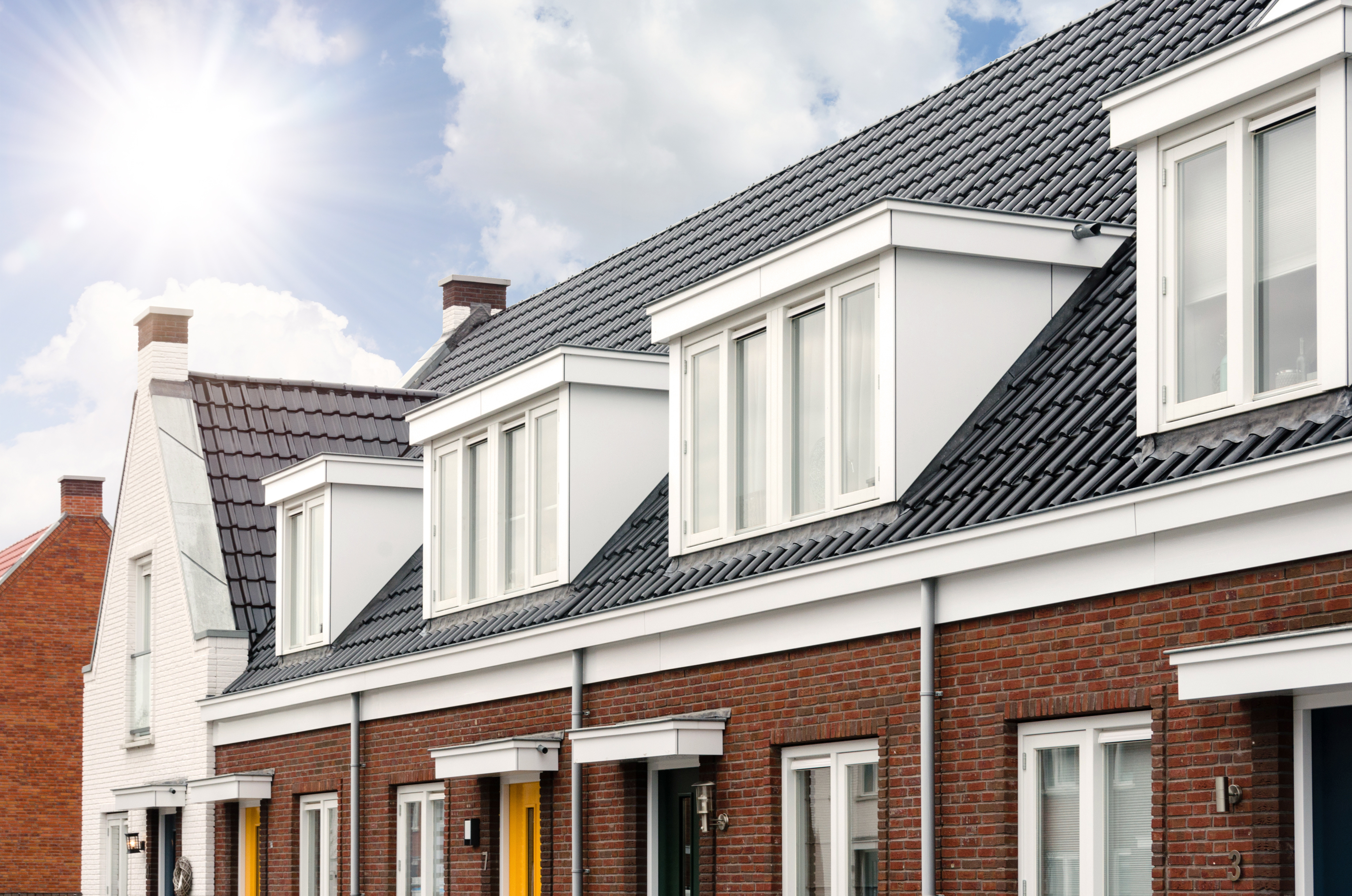 Quality affordable housing development exterior