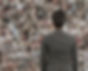 Businesswoman in Front of Crowd