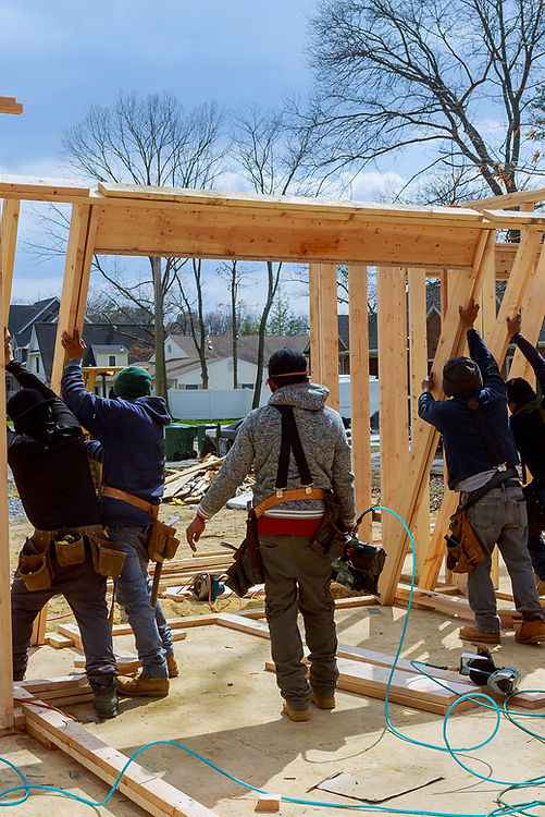Construction Workers Building