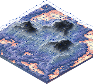 Visualização 3D do terreno