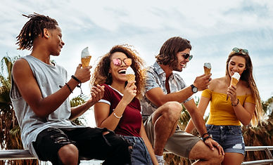 Enjoying Ice Cream
