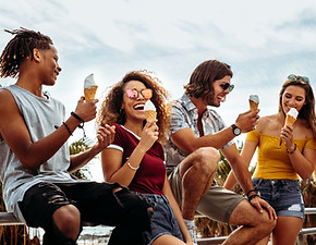 Enjoying Ice Cream