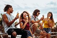 Group Eating Ice Cream