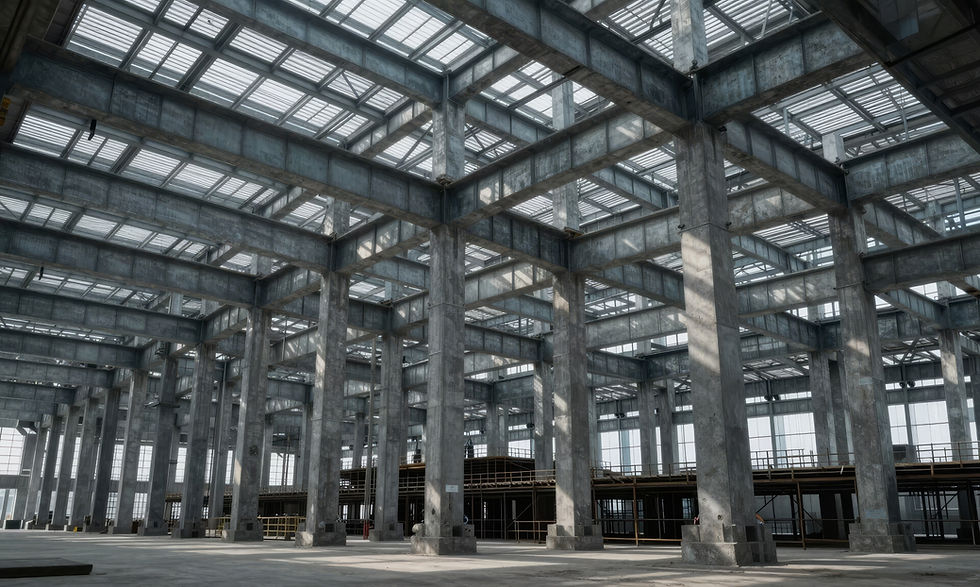 Interior de acero industrial