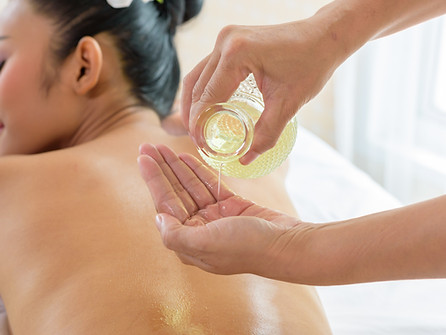 A woman getting spa treatment