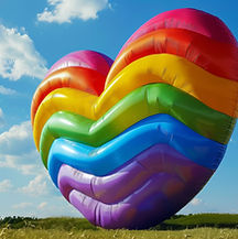 Rainbow Heart Balloon
