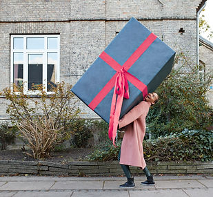 Carrying Big Gift Box