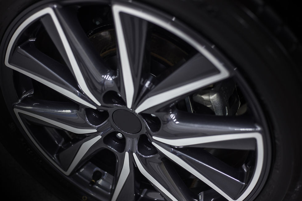 Car rim detail. Car wheel