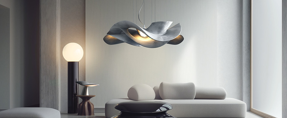Modern Light Fixture In A Living Room