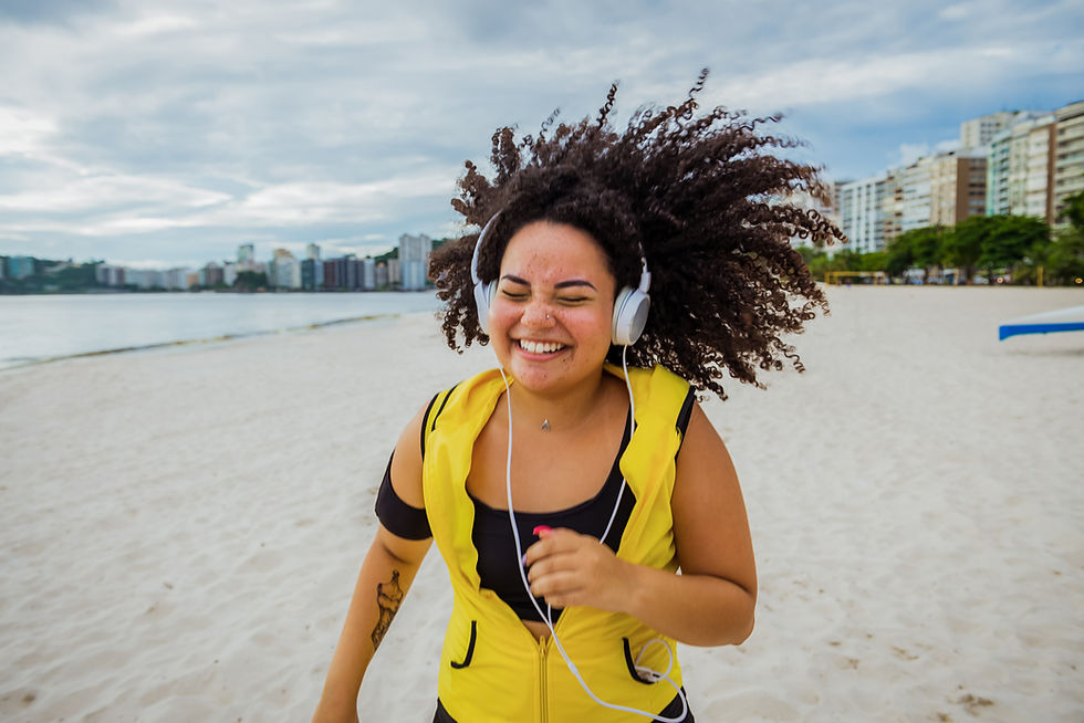 Woman Running Beach
