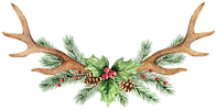 Christmas Antler Wreath