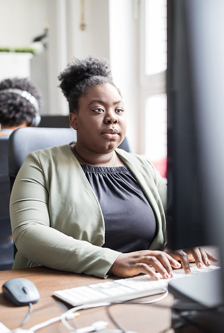 Woman Working Desk