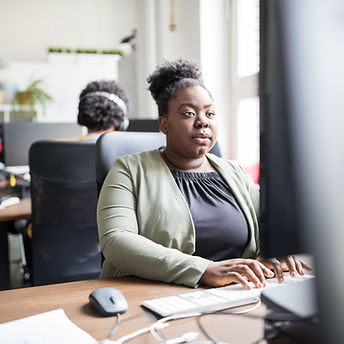 Woman Working Desk