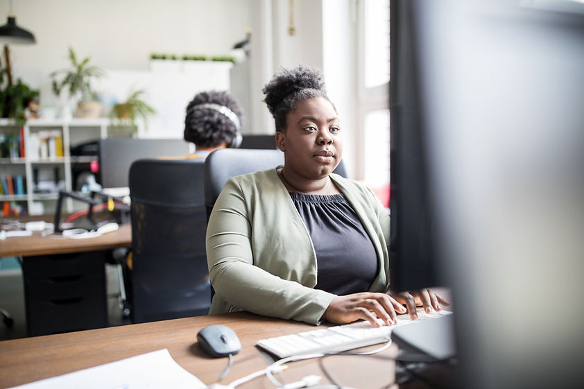 Woman Working Desk