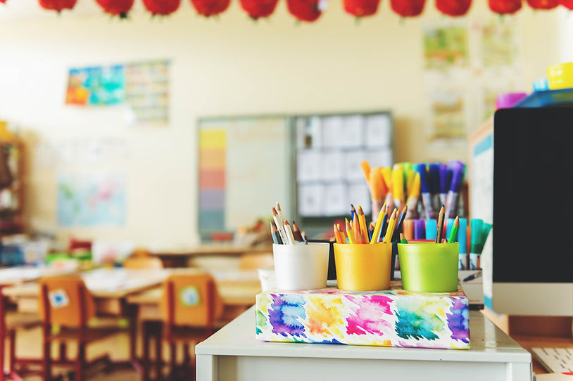 Classroom with utensils