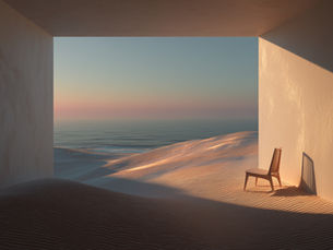 empty chair with horizon