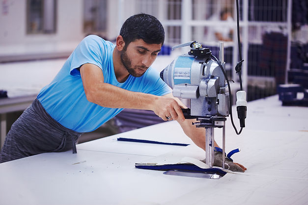 Trabajador de corte de tela