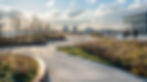 Curved Pathway in Park