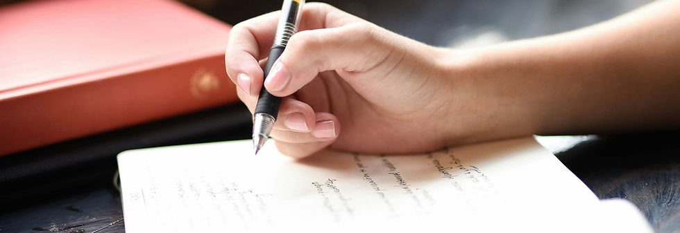 Handwriting On Notebook