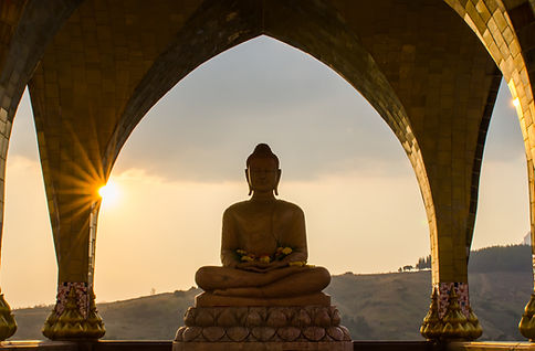 Sunset Buddha Statue