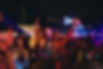 Small group of young adults are enjoying a silent disco at a music festival