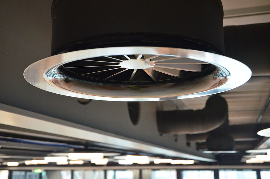 Rounded duct work metal grill